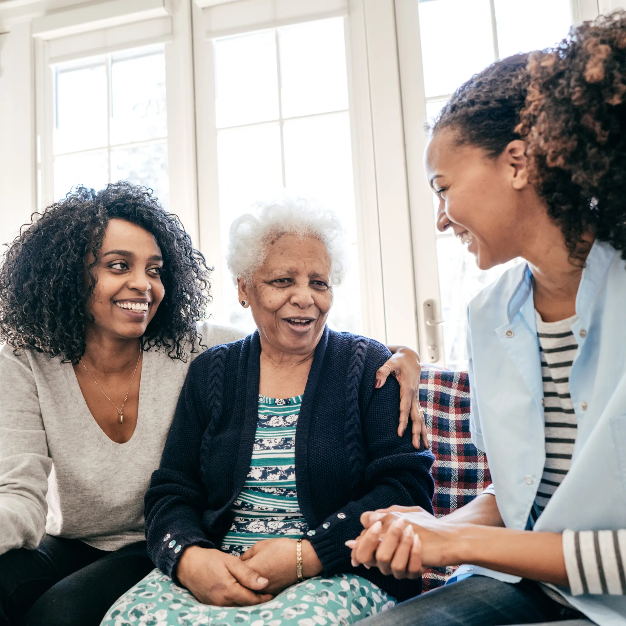 Caregiver assisting a resident